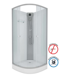 Душевая кабина Niagara Eco E90/13/MT/BK, 90х90, матовый