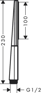 Душевая лейка Hansgrohe Rainfinity 26866670 / 26866000, черный матовый