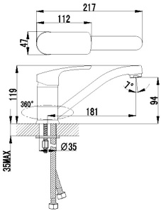 Смеситель для кухонной мойки Lemark Plus Shape LM1704C