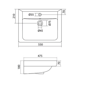 Тумба под умывальник Акватон Ронда 55 1A207601RSC20, 55, дуб сомерсет