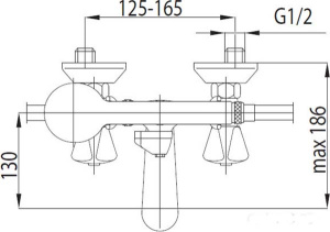 Смеситель для ванны Armatura Standard 304-120-00