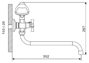 Смеситель для ванны Gappo Alagans G2243