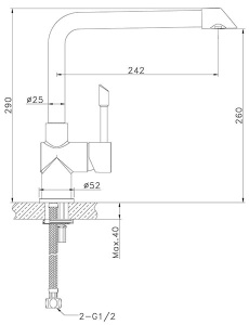 Смеситель для кухонной мойки Lemark Expert LM5074S