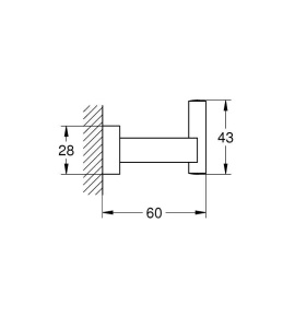 Крючок Grohe Essentials Cube 40511001