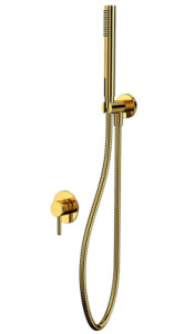 Смеситель встраиваемый Whitecross Y YSET02GL / YSET02GLB с гигиеническим душем, золото