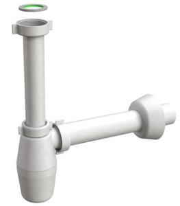 Сифон для мойки бутылочный без выпуска пласт. 1 1/2 40*230 Bonomini (Италия)