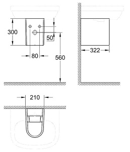 Полупьедестал Grohe Euro Ceramic 39201000