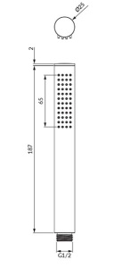 Душевой гарнитур Omnires Microphone-SGL / Microphone-SGLB, золото