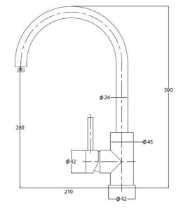 Смеситель для кухонной мойки Omnires Albany AB1450IN