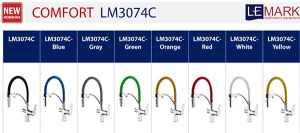 Смеситель для кухонной мойки Lemark Comfort LM3074C-Yellow с подключением к системе очистки воды