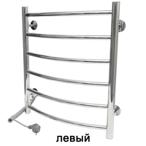 Полотенцесушитель Gloss&Reiter Э2 Raduga Л Д6 электрический (кнопка), 50х60 6 перекладин (левый)