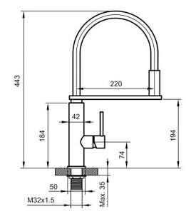Смеситель для кухонной мойки Ahti Kemi KM833020