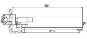 Смеситель для ванны Ledeme H84 L2584