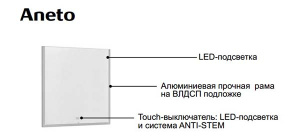 Зеркало Roca Aneto, 60х85, алюминий