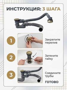 Сифон для ванны Ganzer GZ1299-D