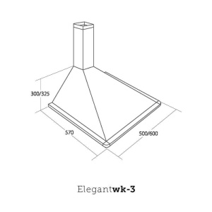 Вытяжка кухонная AKPO Elegant 50см медь (без фильтра) WK-3 (Польша)