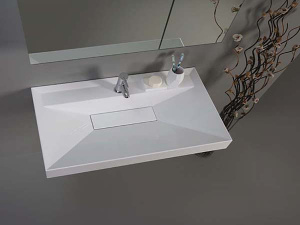 Умывальник Belux Триумф 600 / 700 / 850 / 1000 / 1200 белый матовый Solid Surface, 100х50