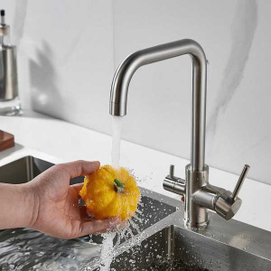 Смеситель для кухонной мойки Shevanik S228L с подключением к фильтру воды