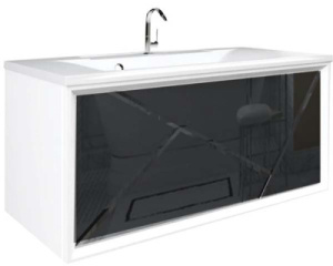 Тумба под умывальник 1Marka Seattle 90П 1в.я. Mosaic Classic Black, 90, черный