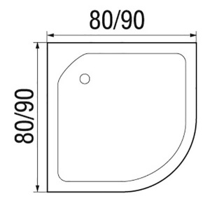 Душевая кабина River Nara Light 15 МТ без крыши, 80х80, матовый