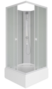 Душевая кабина Niagara Promo P90/26Q/MT/BK / P100/26Q/MT/BK, 90х90, матовый