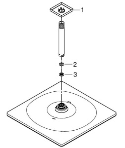 Верхний душ Grohe Rainshower Mono 310 Cube 26566AL0