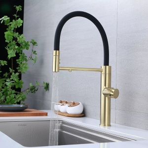Смеситель для кухонной мойки Paulmark Ganymed Ga213199-LG с подключением к фильтру воды