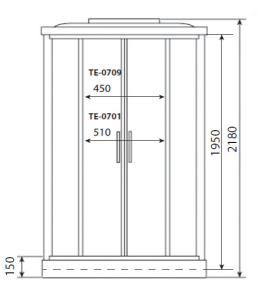 Душевая кабина Timo Eco TE-0701 Р / TE-0709 P, 100х100, матовый