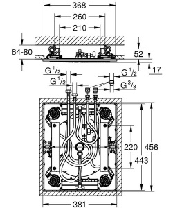 Верхний душ Grohe Rainshower F-series (3 режима) 27939001