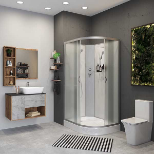 Душевая кабина Niagara Classic NG-3312-14BK, 120х80, матовый
