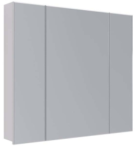 Шкаф-зеркало Lemark Universal 90 / 100 / 120, 90х79, белый глянец
