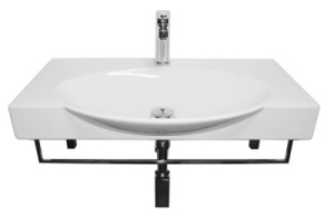 Умывальник Sanita Infinity 65 / 76 на кронштейнах, 65х44, белый