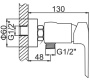 Смеситель для душа Ledeme H58 L2058