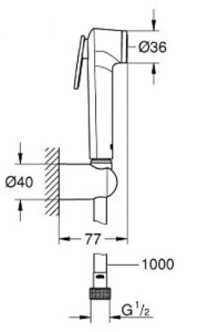 Гигиеническая лейка Grohe Tempesta-F 26355IL0