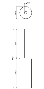 Ершик для унитаза Omnires Modern Project MP60622CR