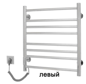Полотенцесушитель Gloss&Reiter Э2 Line Л Л8 электрический (таймер), 50х60 8 перекладин (левый)