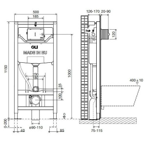 Система инсталляции OLI120 Plus пневматическая 177306