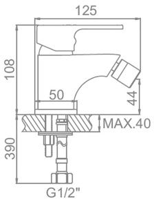 Смеситель для биде Ledeme L5003