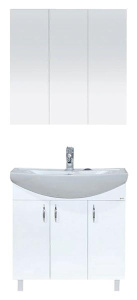 Шкаф-зеркало Misty Балтика 105 / 80, 80х80, белый