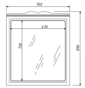 Зеркало Caprigo Marsel 80 33831-L800