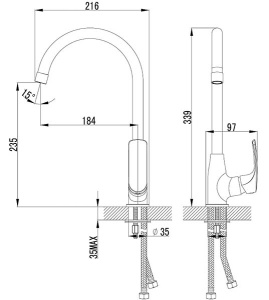 Смеситель для кухонной мойки Lemark Plus Shape LM1705C