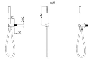 Шланговое подключение с лейкой Allen Brau Priority 5.31019-MG