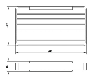 Мыльница Whitecross Cubo CU2424GL / CU2424GLB, золото