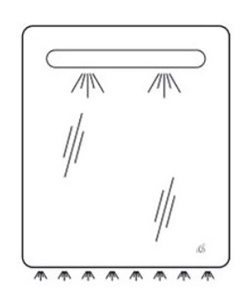 Зеркало Caprigo Modern 60 2030 /  80 2031 / 100 2032, 60х70