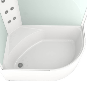 Душевая кабина Domani-Spa Delight 128 high черная тонированная с гидромассажем, 120х80 R, тонированный
