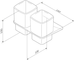 Стакан AM.PM Inspire 2.0 A50A343400 двойной