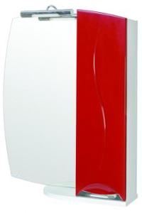 Зеркало для ванной Аква Родос Премиум 65 правое красный в комплекте с подсветкой ANDREA (Украина)
