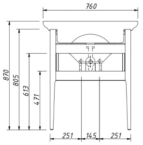 Тумба под умывальник Caprigo Jersey 75 34311-SF025 / 85 34312-SF025 / 105 34314-SF025, 105, серый