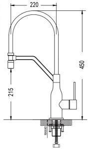 Смеситель для кухонной мойки Shevanik S343T-3