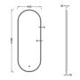 Зеркало Roxen Grown 510200-120B в черной алюминиевой раме